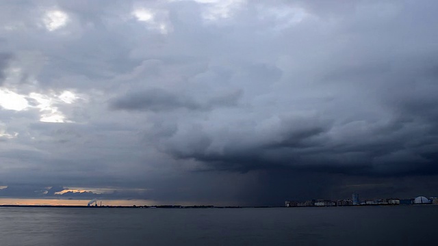 暴风雨正向城市进发视频素材