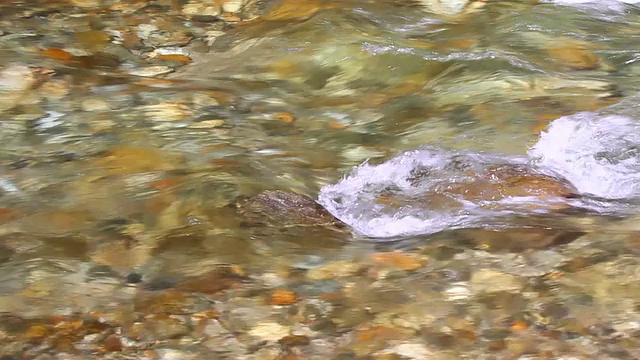 水流进河里视频素材