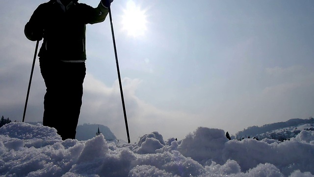 越野滑雪视频素材