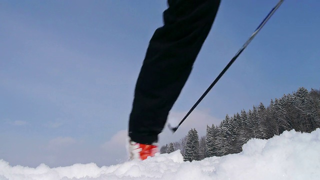 越野滑雪视频素材