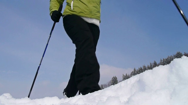 越野滑雪视频素材