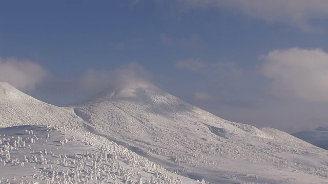 冬天，日本青森市的袴田山视频素材