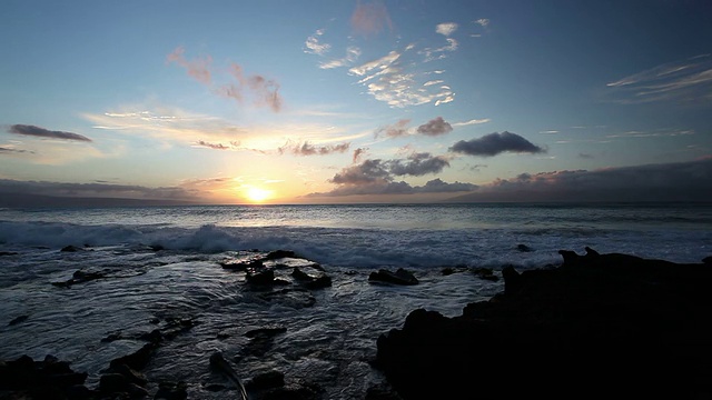 夏威夷瓦胡岛日落海岸线视频下载