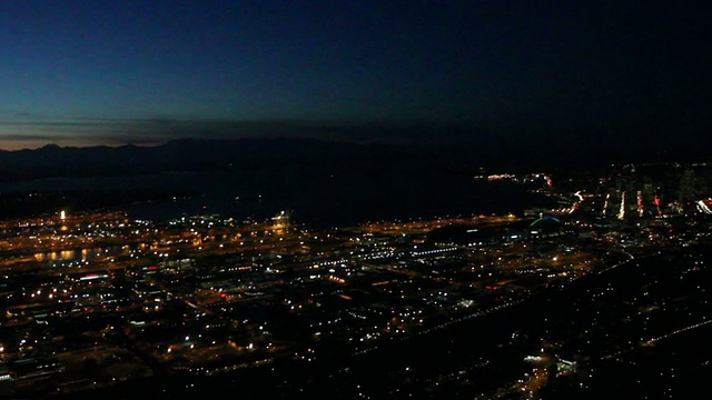 夜晚时光进入城市视频素材