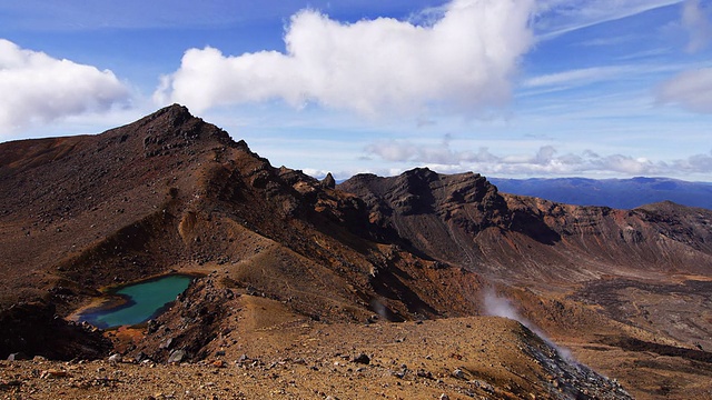 新西兰汤加里罗云层中的延时火山视频素材