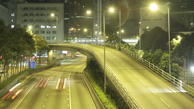 香港繁忙的高速公路和立交桥视频素材