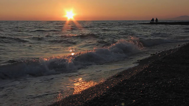 日落海视频素材