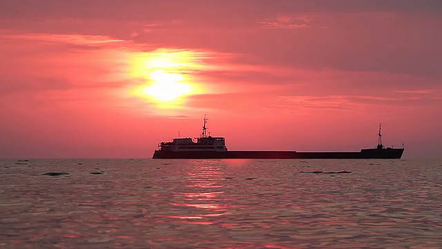 海上日落视频素材