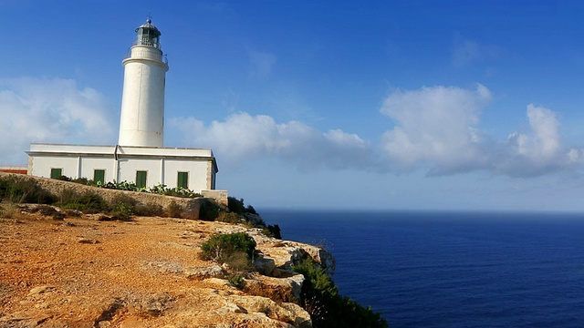 地中海Formentera岛的La Mola灯塔视频素材