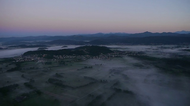 航拍朦胧的土地视频素材