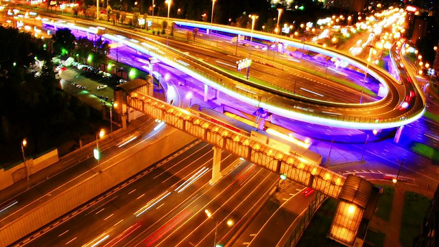 夜晚城市交通视频素材