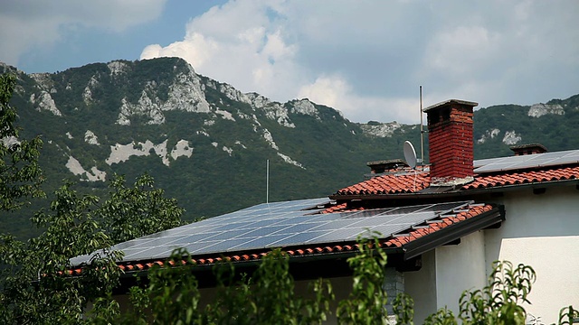 高清全景图:太阳能电池板视频素材