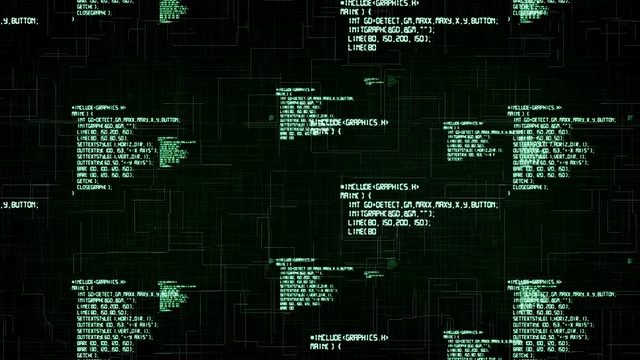 绿色数字场景与书写文本视频下载