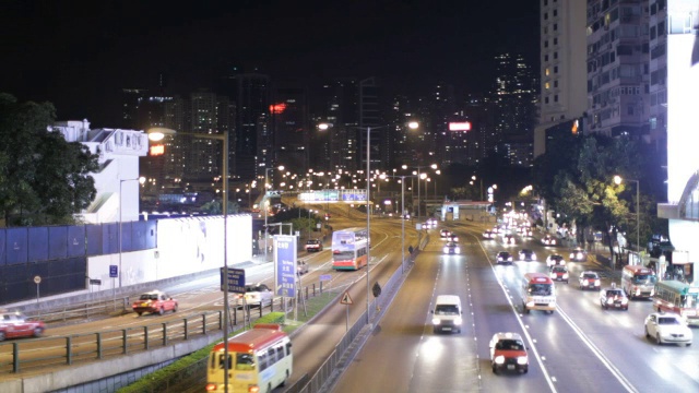 晚上繁忙的香港道视频下载