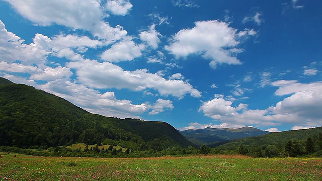 夏天的风景。间隔拍摄视频素材