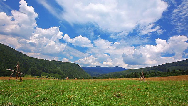 夏天的风景。间隔拍摄视频素材