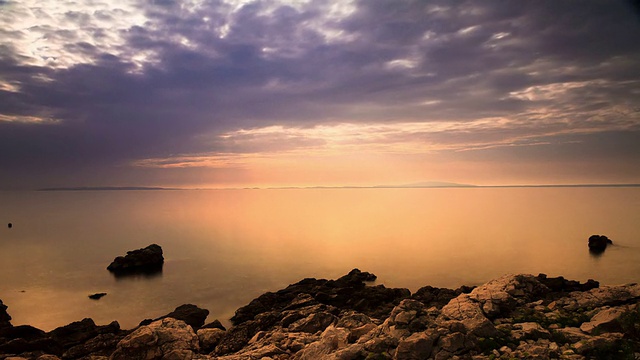 夕阳海景视频素材