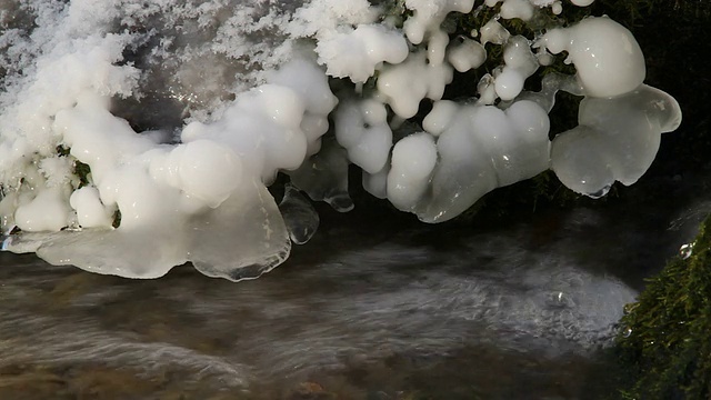 冰柱在水面上视频素材