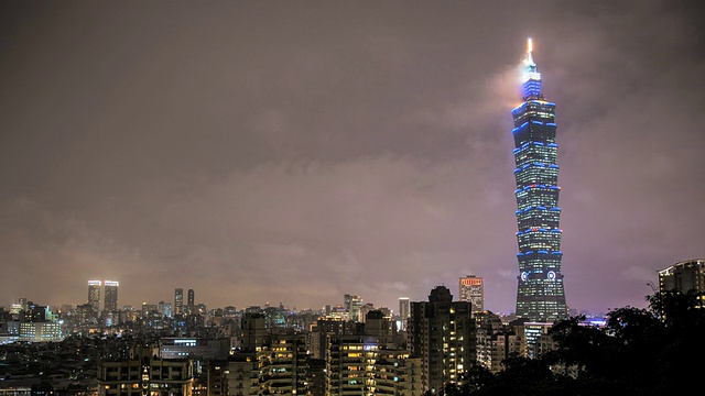 台北时间在台湾的夜晚流逝视频下载