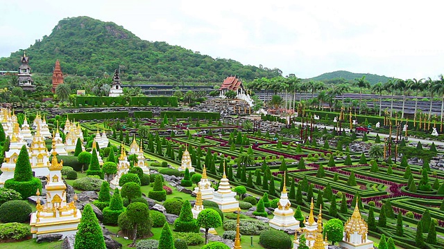 泰国的热带花园和山视频素材
