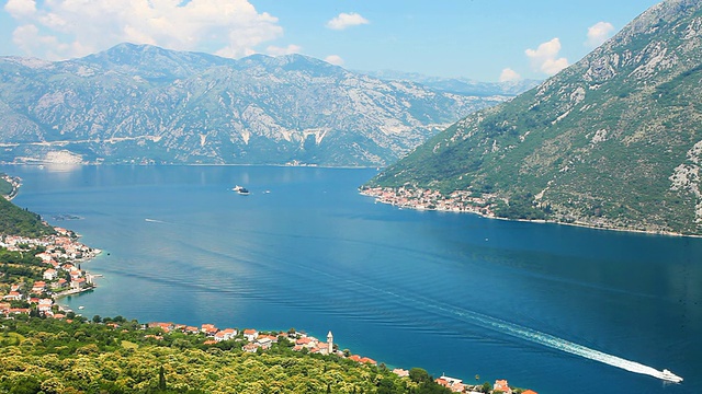 美丽的山景和海景。视频素材