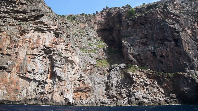 岩石马略卡岛海滨视频素材