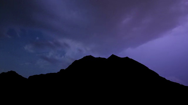 阿拉斯加麦金利山夜间风暴视频素材