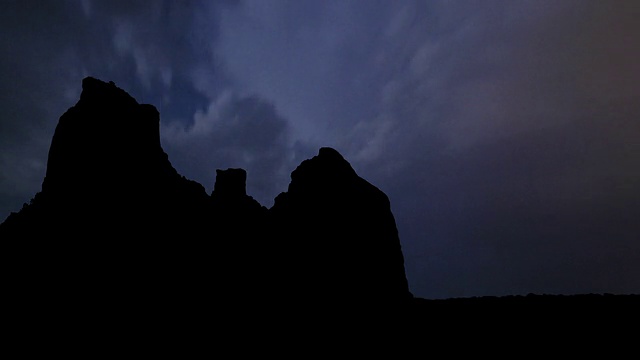 亚利桑那州博因顿峡谷夜间风暴视频素材