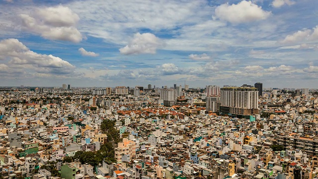 越南胡志明市鸟瞰图视频素材