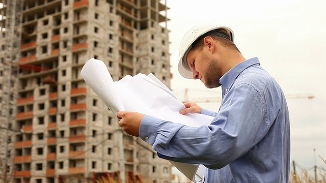 建筑工程师视频素材