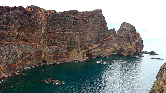 在海里岩石和海浪视频素材