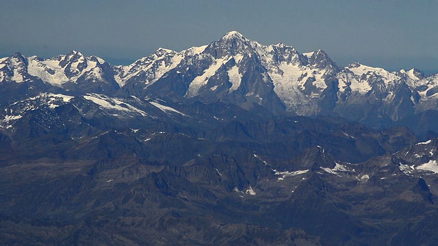 勃朗峰南侧架空视频素材