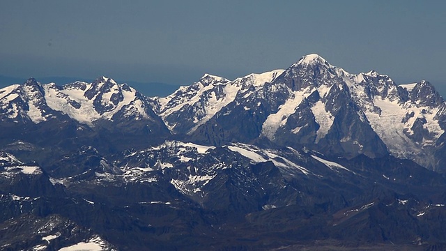 勃朗峰南脸和米埃丘空中视频素材