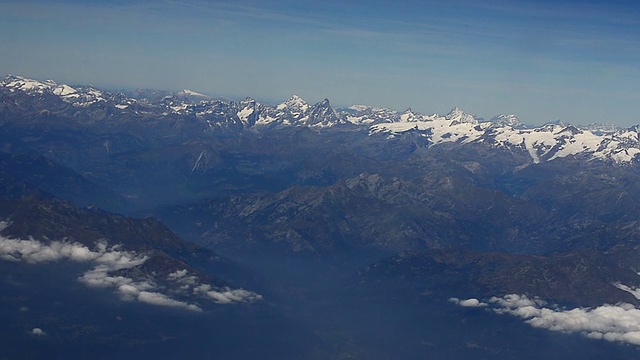 勃朗峰南侧架空视频素材