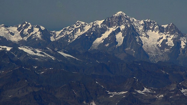 勃朗峰南面架空视频素材