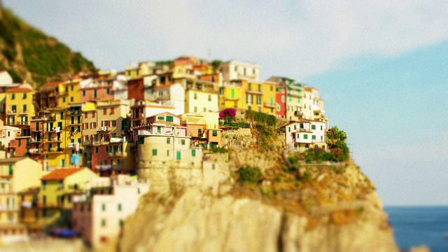 玩具 Manarola，五渔村视频素材