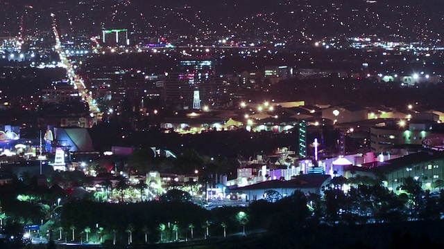 山谷夜景(时间间隔)视频素材