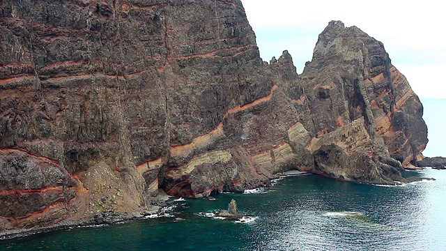 在海里岩石和海浪视频素材