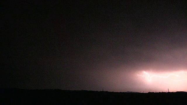 夏夜的闪电视频素材