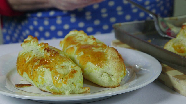 烤酥皮馅饼视频素材