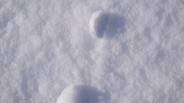 雪地里的雪地靴视频素材