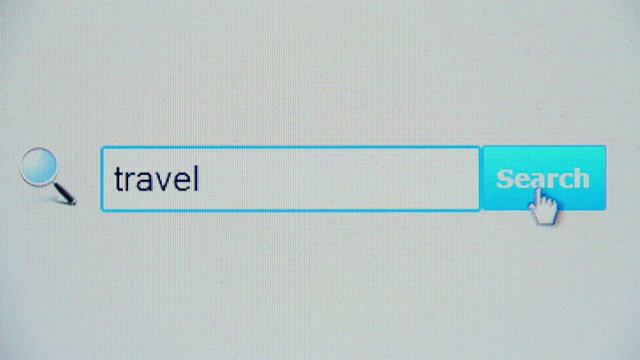旅游-浏览器搜索查询，互联网网页视频素材