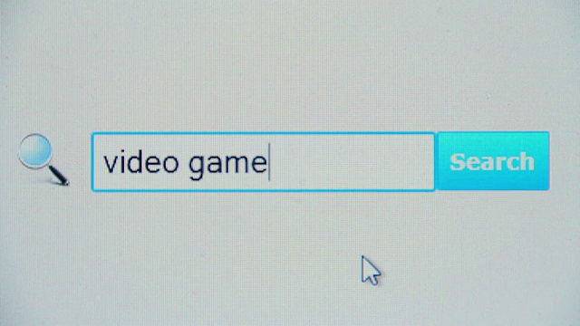 视频游戏-浏览器搜索查询，互联网网页视频素材