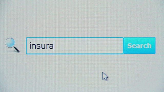保险-浏览器搜索查询，互联网网页视频素材