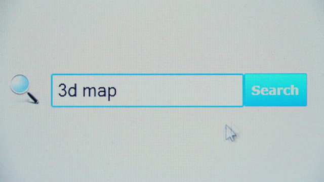 3d地图-浏览器搜索查询，互联网网页视频素材