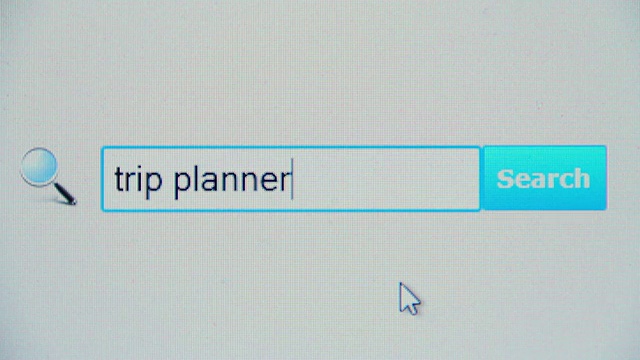 旅行计划-浏览器搜索查询，互联网网页视频素材
