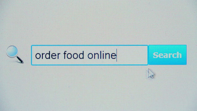 在线订餐-浏览器搜索查询，互联网网页视频素材