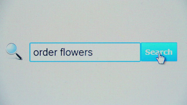 订购鲜花-浏览器搜索查询，互联网网页视频素材