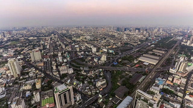 曼谷城市景观时间流逝黄昏视频素材