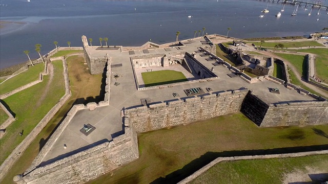 Castillo de San Marcos 航拍视频视频素材